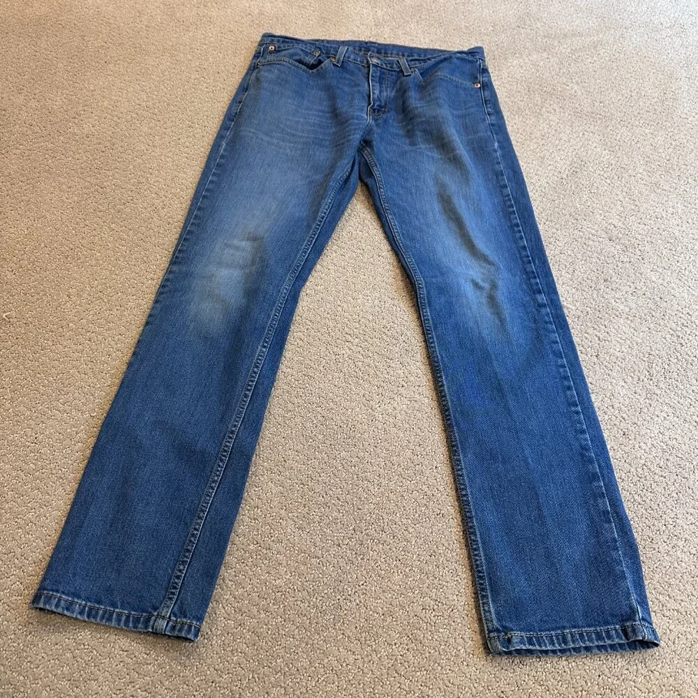 Levi's 511 Jeans Slim Fit Throttle Blue Stretch Low Rise Size 32x31 #04511-1163